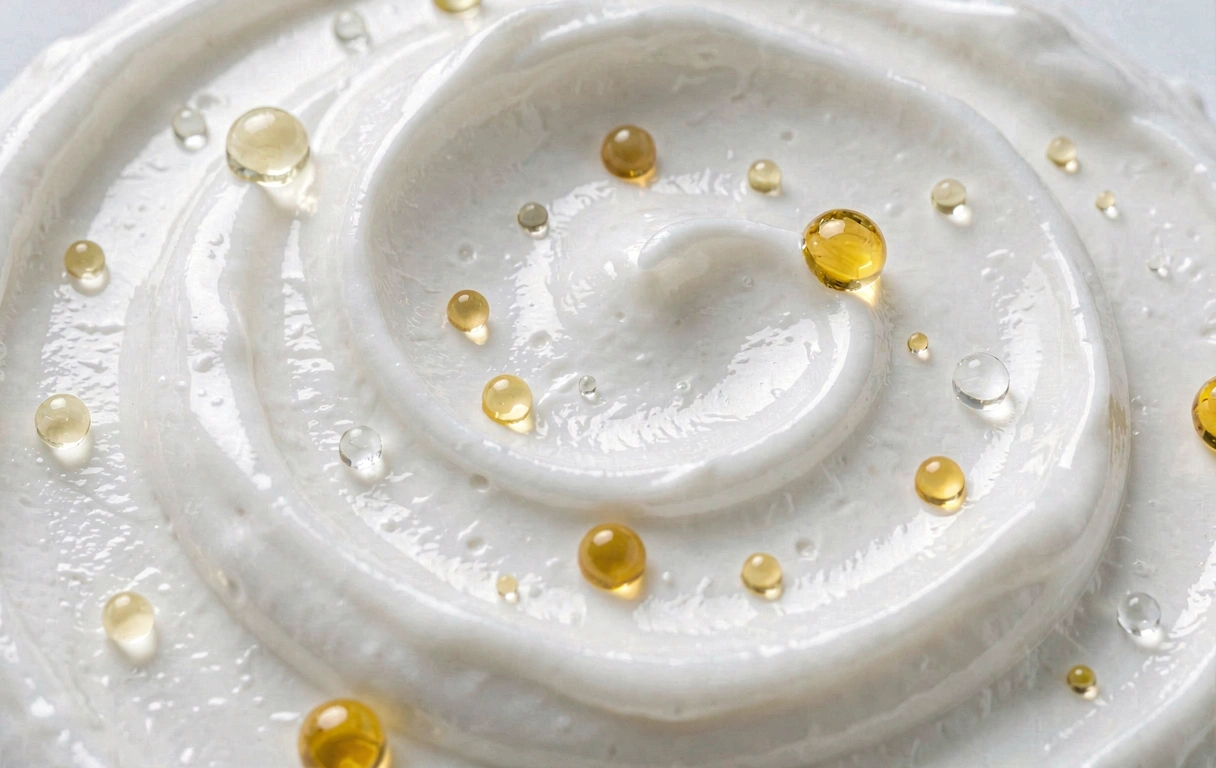 Textura de crema facial natural